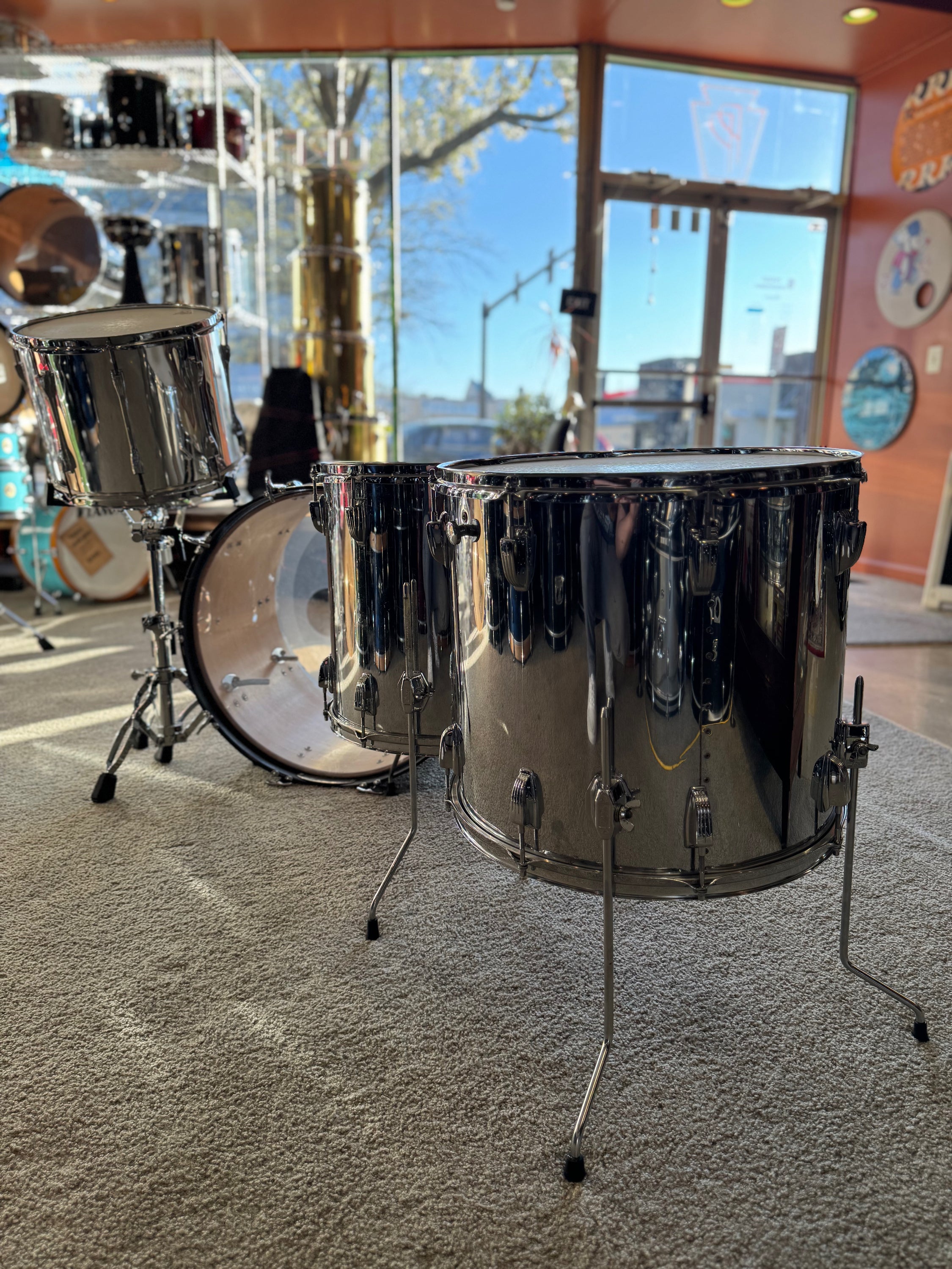 Ludwig Chrome Over Wood 14/16/18/24 Drum Set | Pocket Percussion